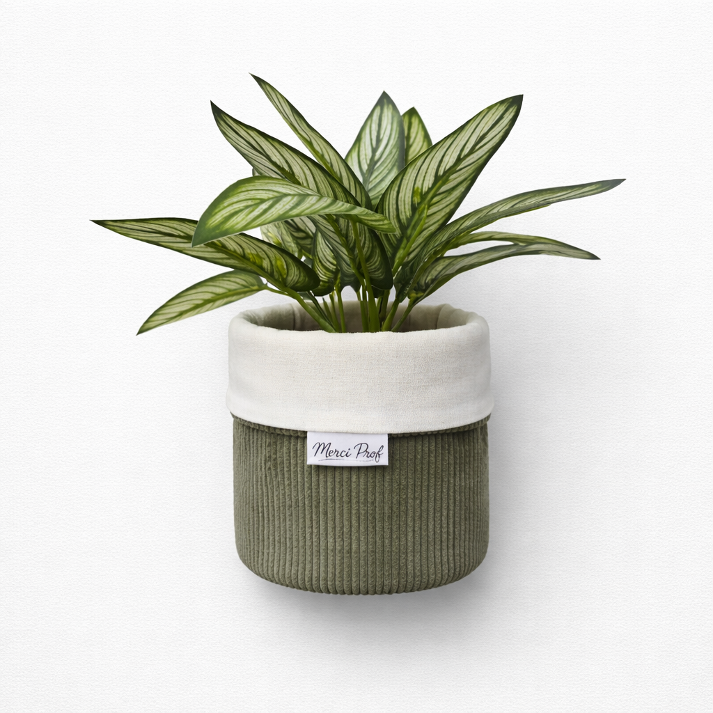 Cache-Pot Textile "Merci Prof" 🌿